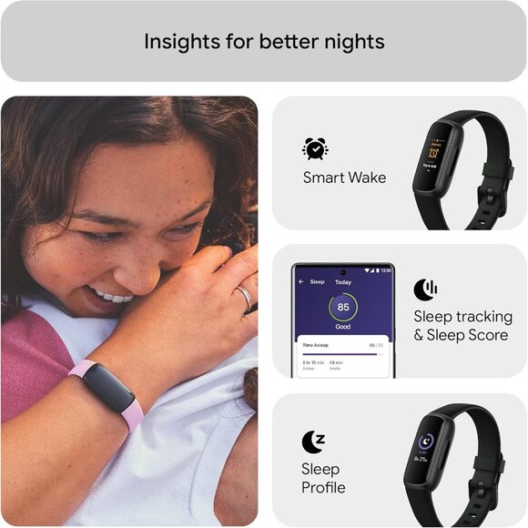 🆕 Google Fitbit Inspire Fitness Tracker Stress Management Workout Heart Rate - Picture 5 of 8